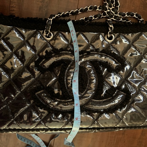 CHANEL Matelasse Coco Mark Double Chain Shoulder
Cotton x Vinyl Black Silver - Picture 6 of 10